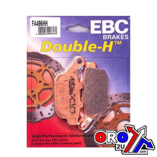BRAKE PADS SINTERED METAL, EBC FA496HH GOLD, 39-496