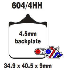 BRAKE PADS SINTERED METAL, EBC FA604/4HH BMW S100RR