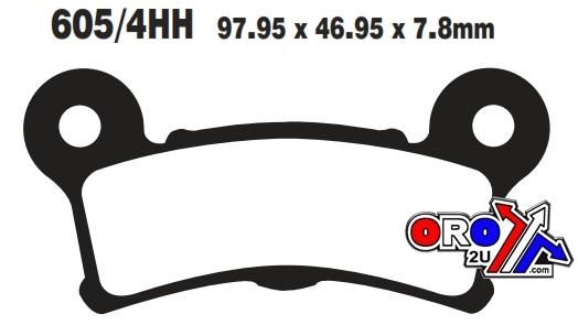 BRAKE PADS SINTERED METAL, EBC FA605/4HH HARLEY DAVIDSON - Image 2