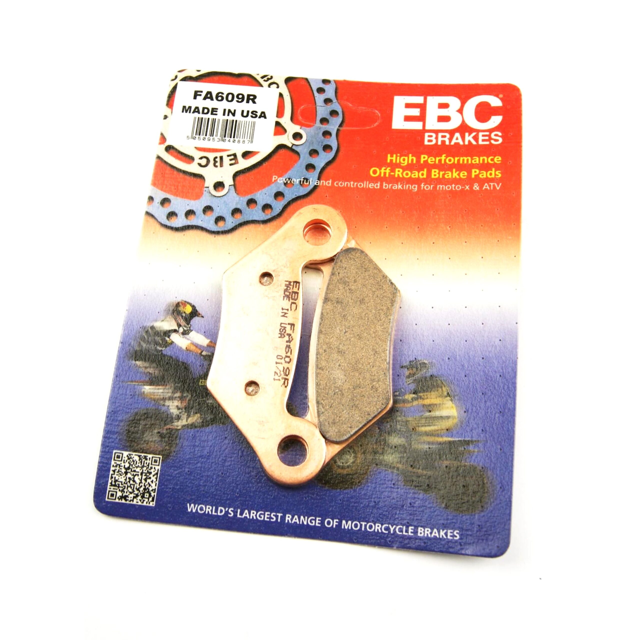 BRAKE PADS SINTERED FA609R EBC, JOHN DEERE AM141182, 39-609