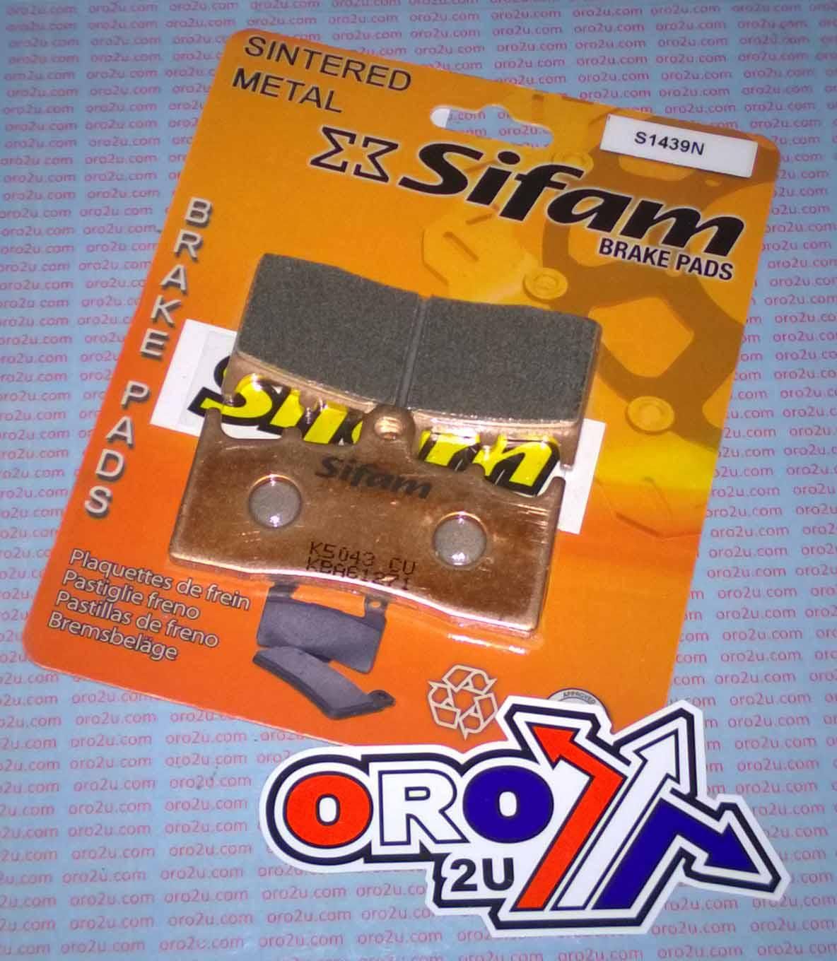 BRAKE PADS DISC SINTERED METAL, SIFAM S1439N (FA613) - Image 2