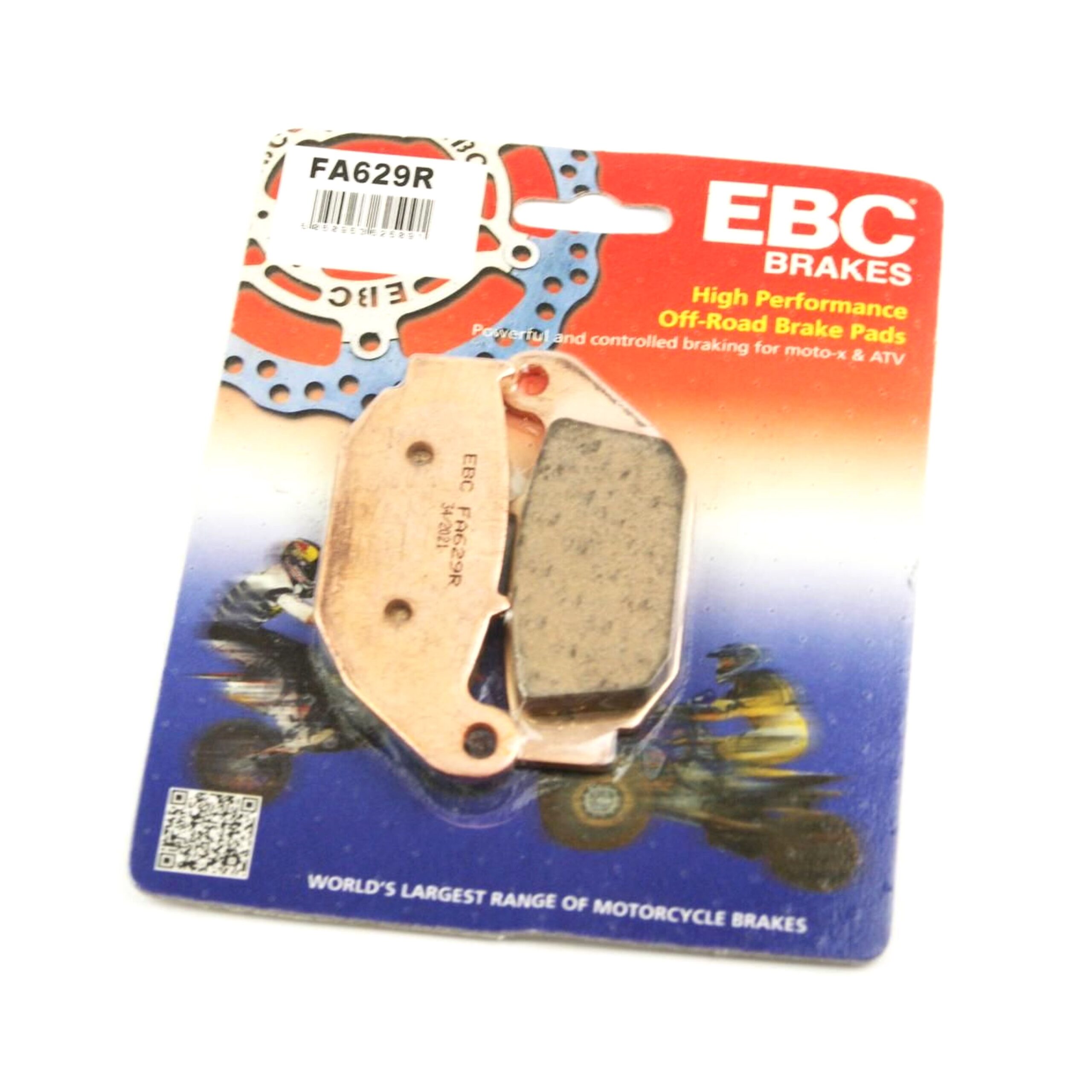BRAKE PADS SINTERED METAL, EBC FA629R GOLD, 39-629
