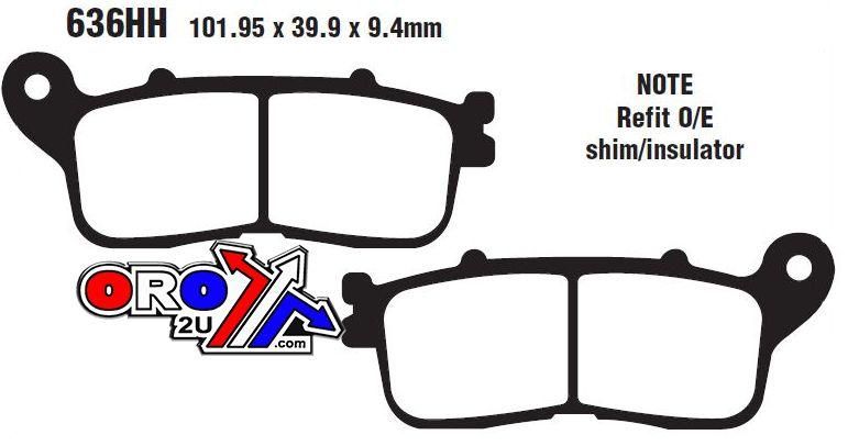BRAKE PADS DISC SINTERED-METAL, EBC FA636HH HONDA VFR 1200 - Image 4