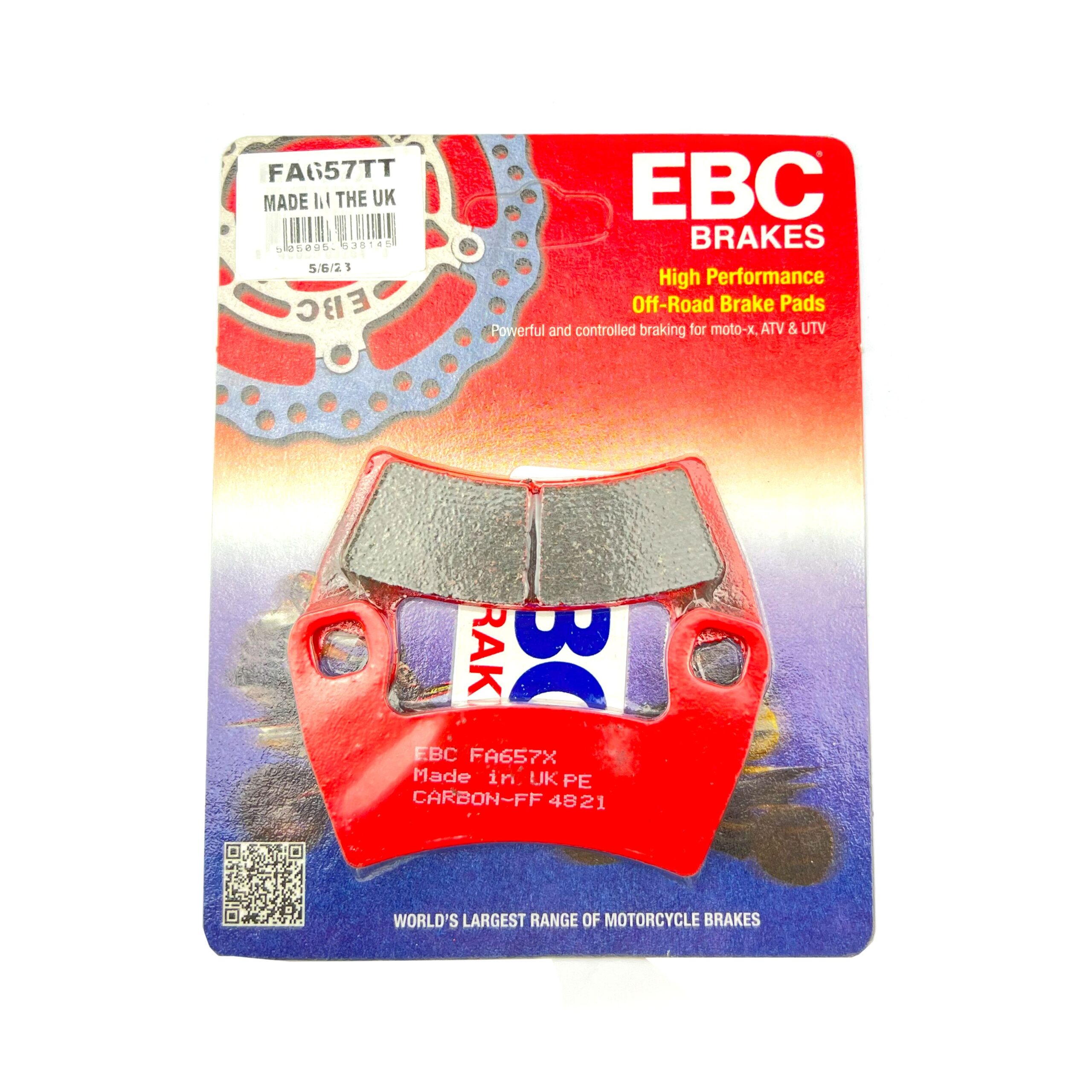 BRAKE PADS SINTERED METAL, EBC FA657TT, 1911085