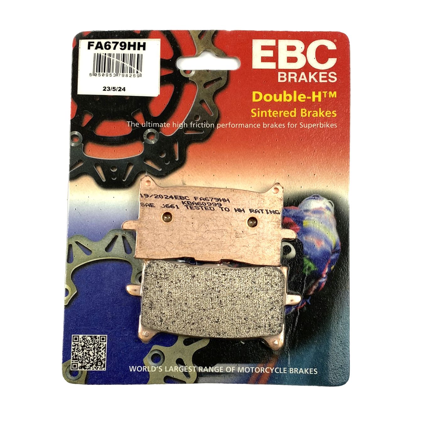 BRAKE PADS SINTERED FRONT HONDA, FA679 EBC