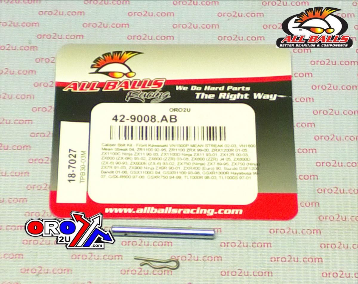 ALLBALLS BRAKE PAD BOLT KIT, ALLBALLS 18-7027 KAW/SUZ ROAD FRONT - Image 4