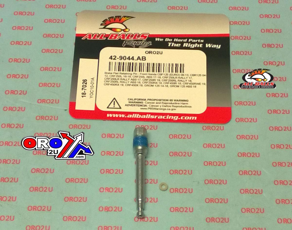 ALLBALLS BRAKE PAD BOLT KIT, ALLBALLS 18-7026 HON C/CRF/CT/GROM/Z 125-450 FRONT - Image 3