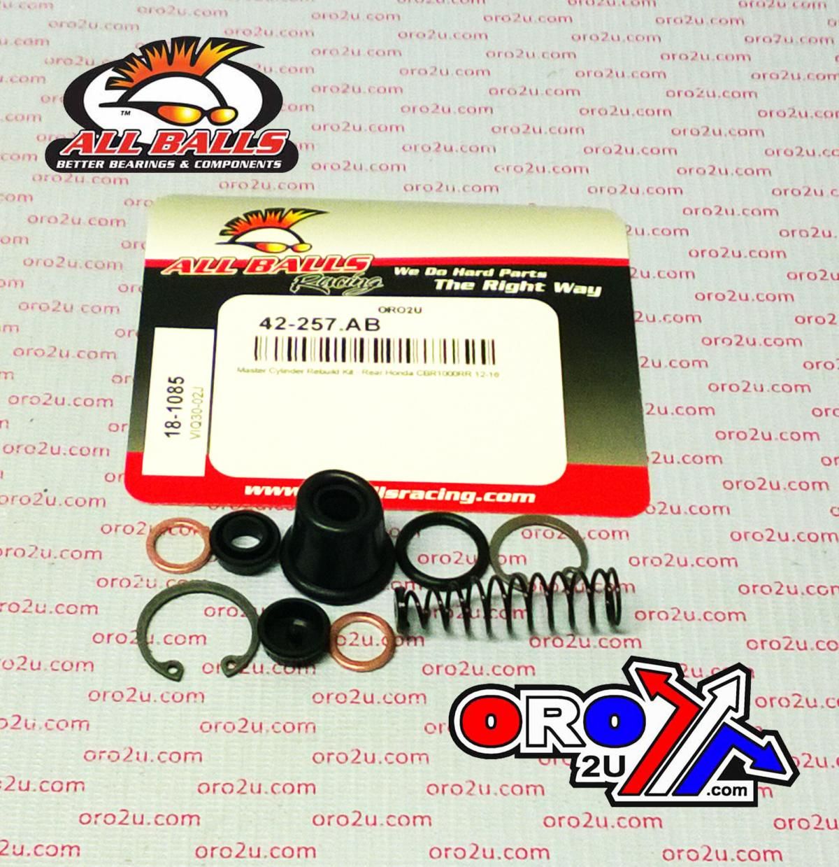 BRAKE MASTER CYL REBUILD KIT ALLBALLS, ALLBALLS 18-1085 HON CBR1000/NC/XL700/VT750 ROAD REAR