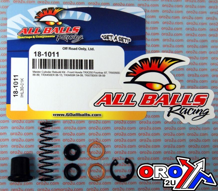 BRAKE MASTER CYL REBUILD KIT ALLBALLS, ALLBALLS 18-1011 HONDA TRX/YAM XVS95 FRONT