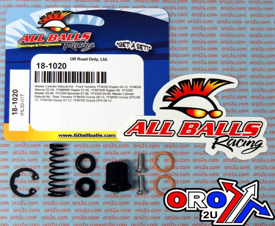 BRAKE MASTER CYL REBUILD KIT ALLBALLS, ALLBALLS 18-1020 HONDA ROAD FRONT/YAMAHA QUAD - Image 2
