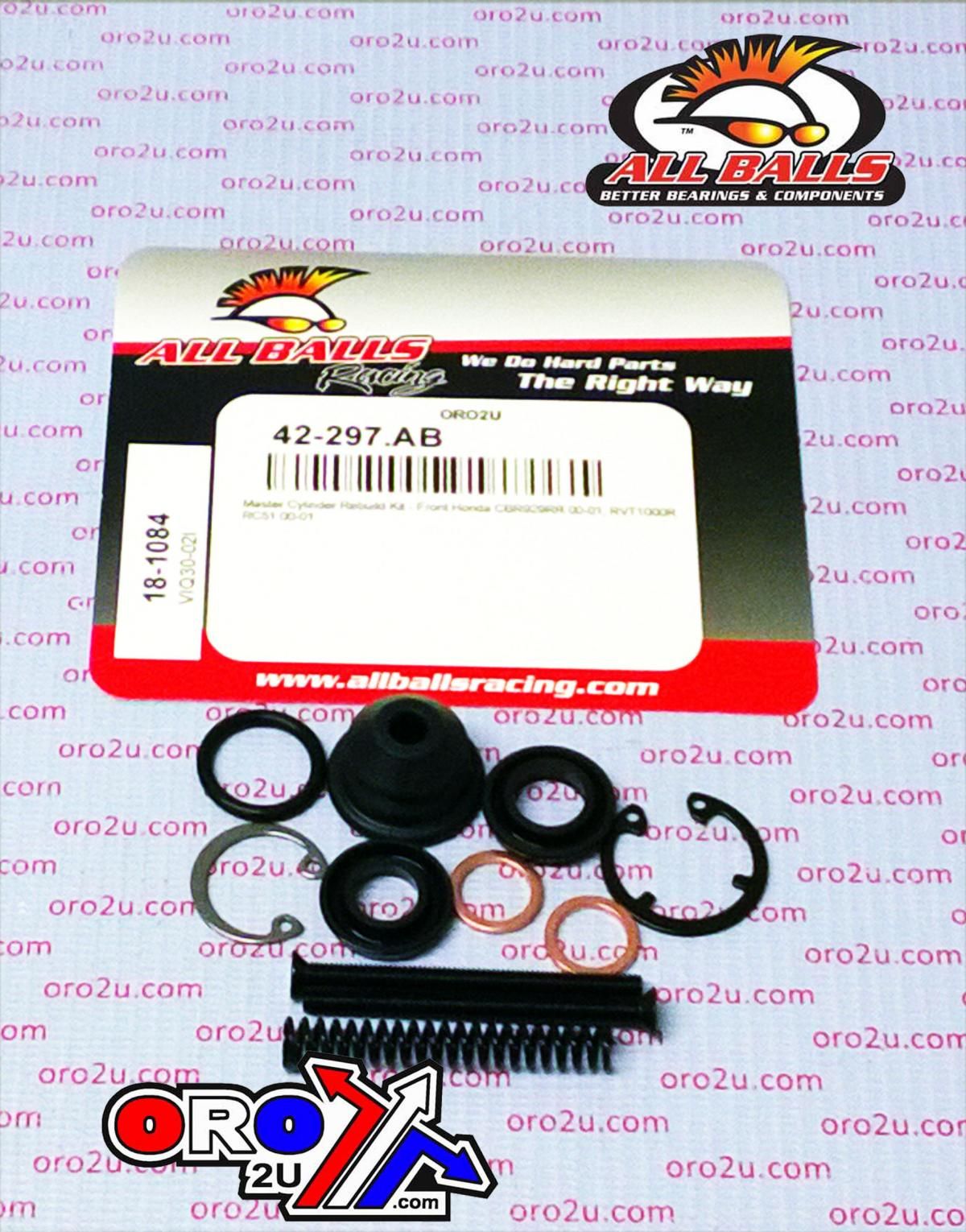 BRAKE MASTER CYL REBUILD KIT ALLBALLS, ALLBALLS 18-1084 HONDA CBR929/RVT1000 ROAD FRONT