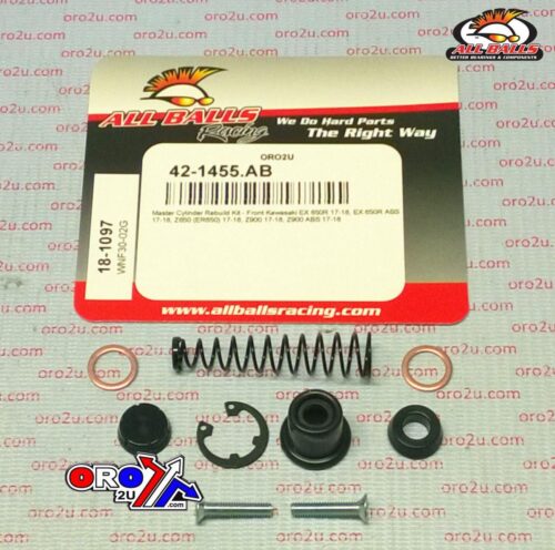 BRAKE MASTER CYL REBUILD KIT ALLBALLS, ALLBALLS 18-1097 KAW EX/Z 650/900 17-22 FRONT