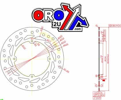 DISC BRAKE FRONT HONDA XR MTX CR MDS013