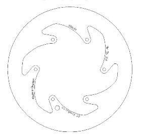 DISC BRAKE FRONT KTM HUSQ, WITH SPEEDO HOLE, CROSS CENTRE 5100-51 HUSABERG