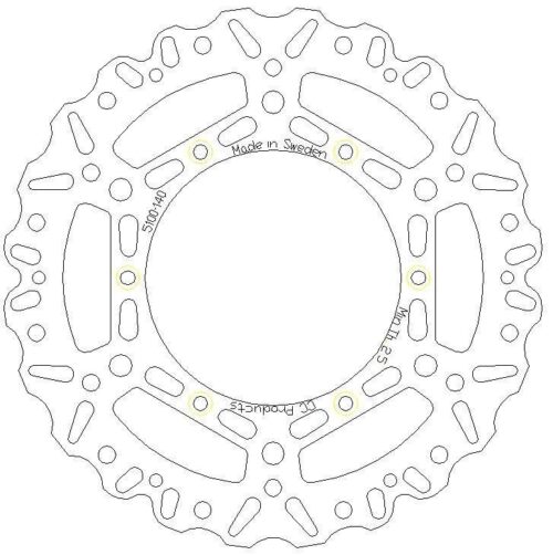 DISC BRAKE FRONT YZ YZF WRF, CROSS-CENTER PRODUCT 5100-140