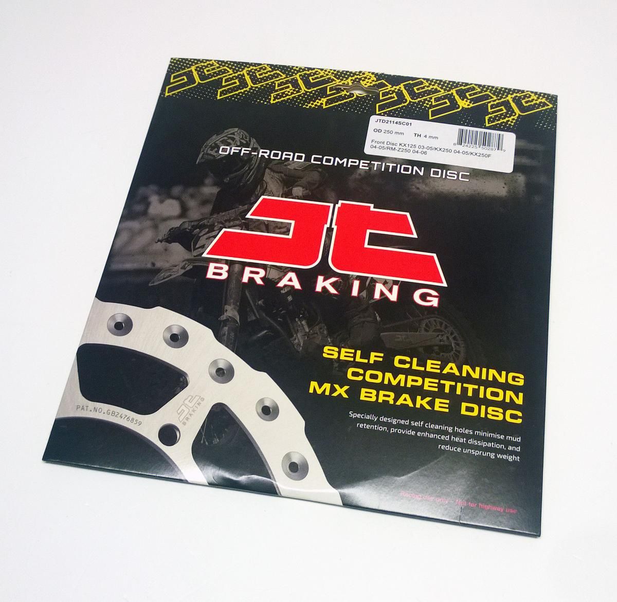 DISC BRAKE FRONT KX125-500 JT, JTD2114SC01 KAWASAKI KX250, SELF-CLEANING HOLES