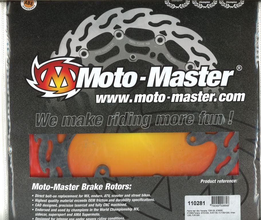 DISC BRAKE REAR TDR / XT FLAME, MOTO-MASTER 110281 YAMAHA - Image 3