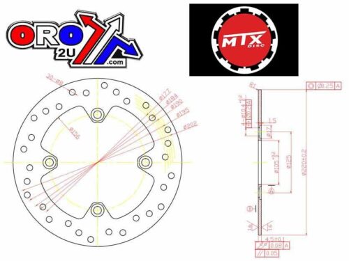 DISC BRAKE REAR HONDA XR CRM XLR KFX400 LT-Z400 MDS012 MD6013D 18-0011 18-0052