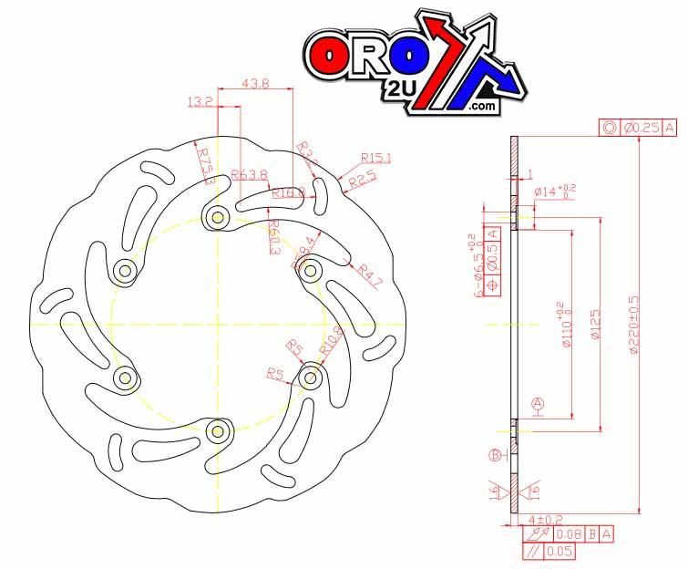 DISC BRAKE REAR KTM GAS HQ MDS033W 18-0048 - Image 2