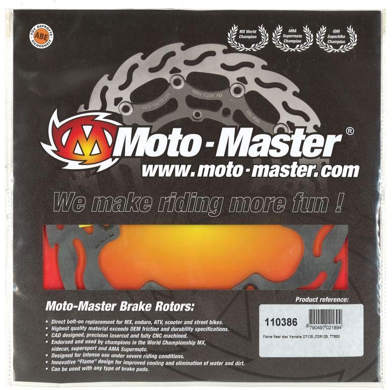 DISC BRAKE REAR YZ WR FLAME, MOTO-MASTER 110386 DT125