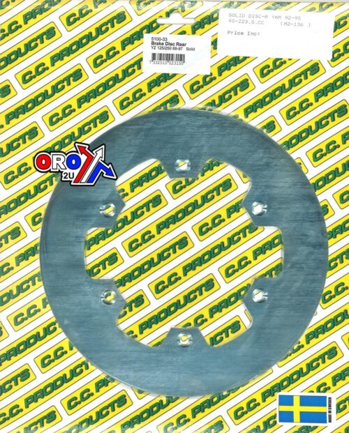 DISC BRAKE REAR YZ WR SOLID, CROSS-CENTER PRODUCTS 5100-033