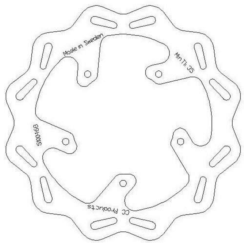 DISC BRAKE REAR APRILIA RXV, CROSS-CENTER PRODUCT 5100-168