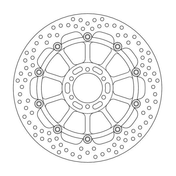 DISC BRAKE FRONT HALO LH / RH, MOTO-MASTER 113101 DUCATI, LEFT / RIGHT