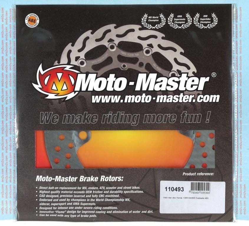 DISC BRAKE REAR CBR1000 ABS, MOTO-MASTER 110493 HONDA