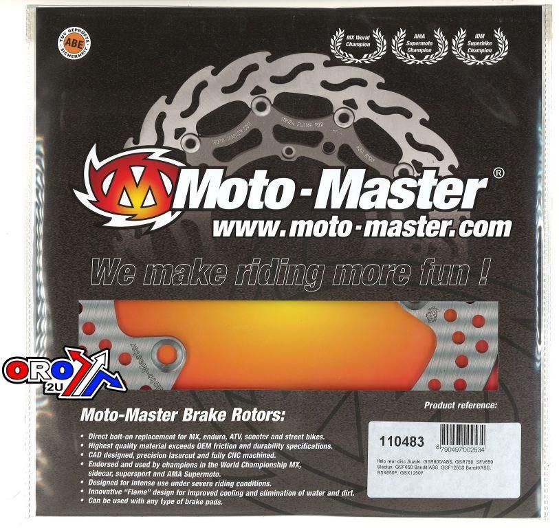 DISC BRAKE REAR GSR, SFV650, MOTO-MASTER 110483 ROAD - Image 2