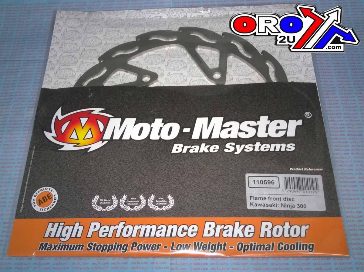 DISC BRAKE FRONT RH FLAME, MOTO-MASTER 110596 NINJA 300, ROAD, MC
