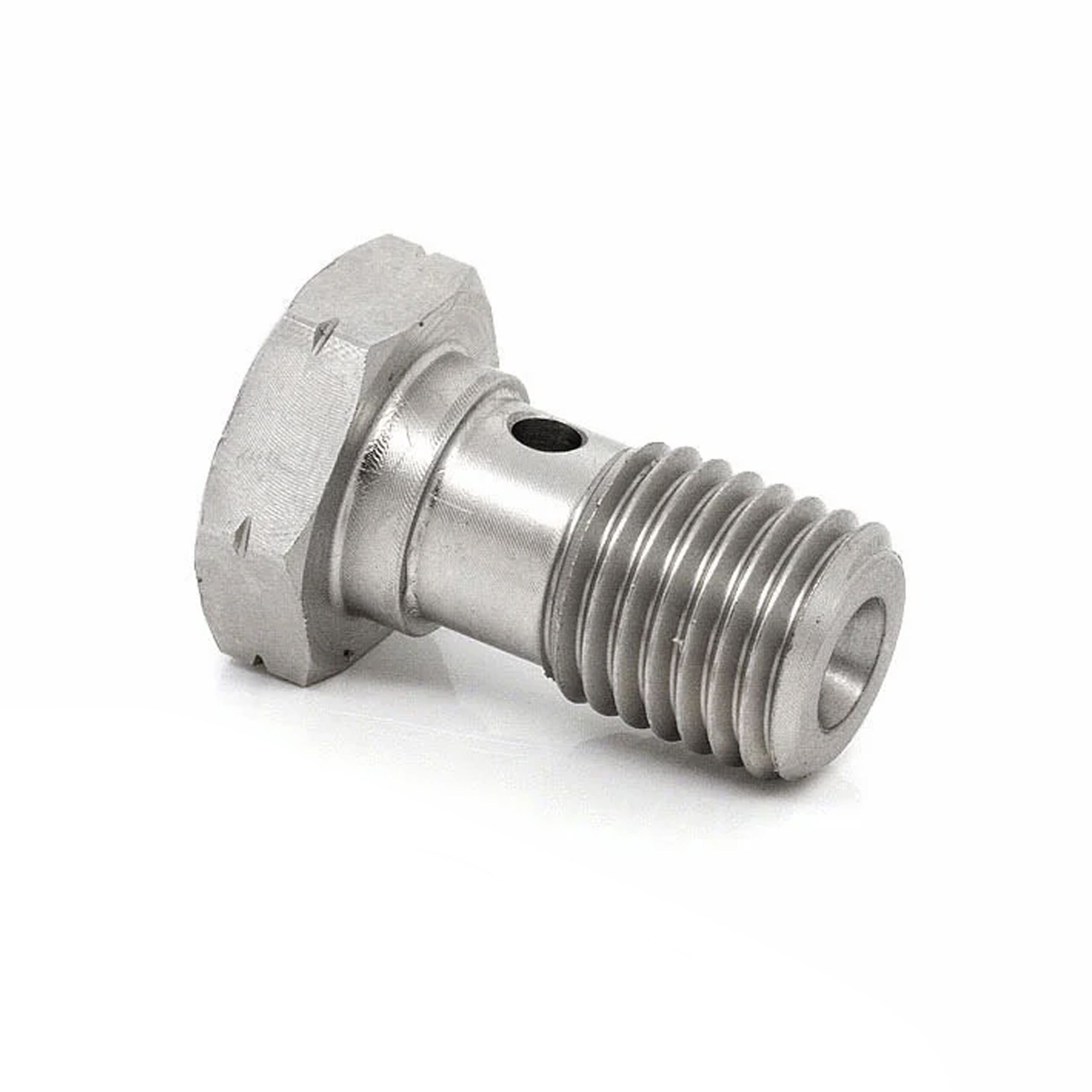 BANJO BOLT M10x1.00 SILVER PLATED CARBON STEEL, 25MM LONG, 992-03-31LZ1