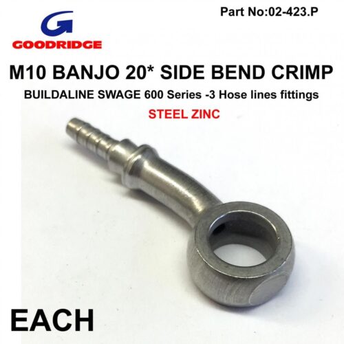 BANJO 20* SIDE PLATED, SWAGE CRIMP FITTING 600 Series -3, GOODRIDGE S5097-03Z1