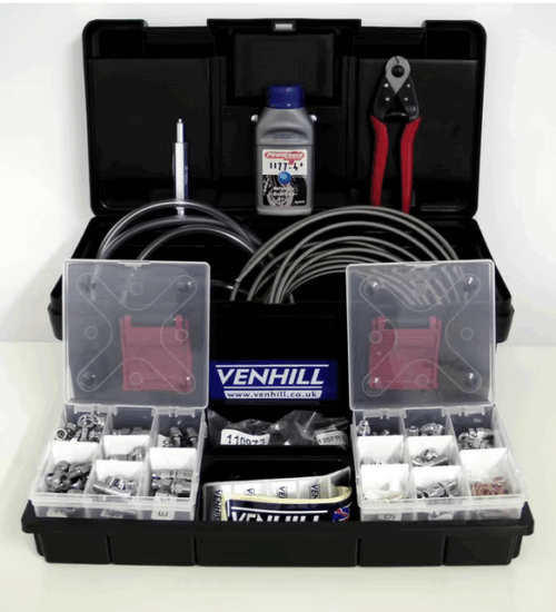 DIY HYDRAULIC BRAKE CLUTCH HOSE BUILDING KIT (CHROME), VENHILL 3DLRC BUILDALINE