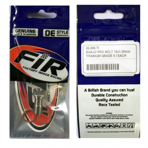 BANJO PRO BOLT 10×1.00mm, TITANIUM GRADE 5 / EACH