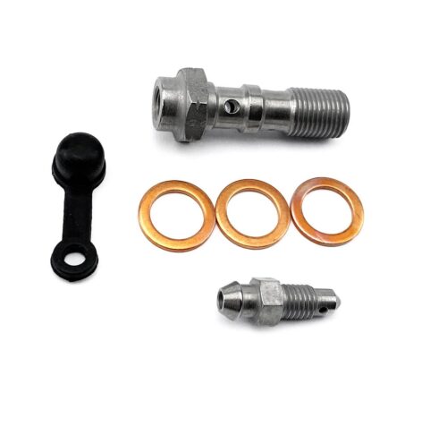 TWIN BANJO BOLT M10x1.00 S STEEL, BANJO BOLT WITH BLEED NIPPLE, / 993-31BNZ1