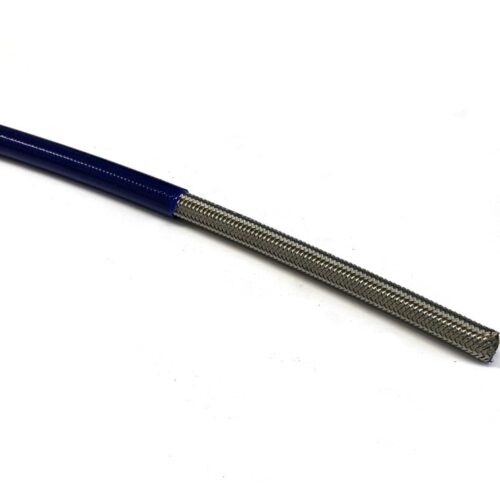 DARK BLUE HOSE 1 METER 600-03, STAINLESS STEEL BRAIDED HOSE, 600-03GN / PTFE / PVC COVERED, BUILDALINE