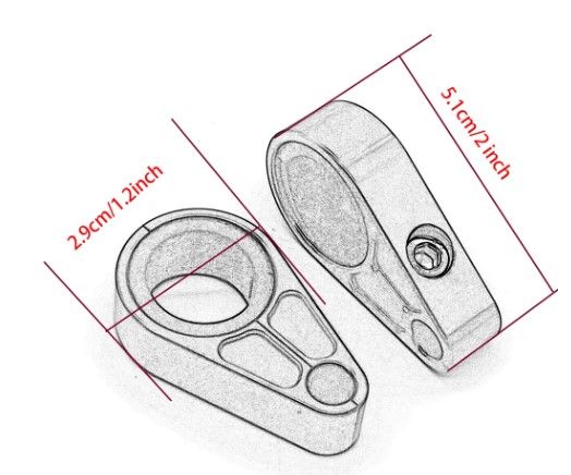 CABLE / HOSE CLAMP ORANGE SET/2 - Image 2