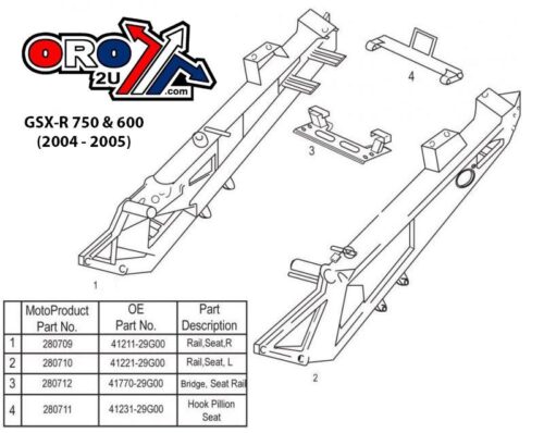 SUB FRAME SUZUKI KIT GSX-R 41211-29G00 41770-29G00