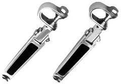 FOOT PEG SET BLACK RUBBER, EMGO 50-85408