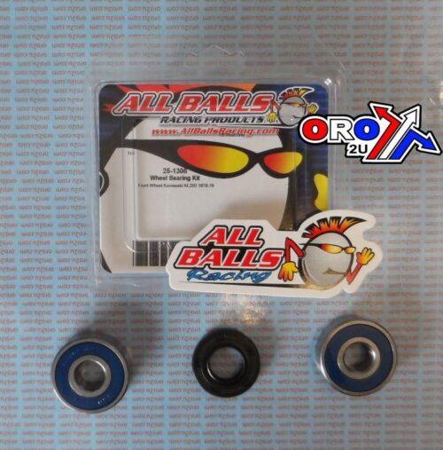 WHEEL BEARING KIT FRONT 78-79 KAW KL250, ALLBALLS 25-1308 ROAD