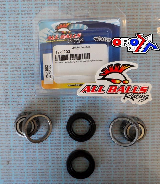 WHEEL BEARING KIT FRONT & REAR 73-99 HARLEY DAVIDSON, ALLBALLS 25-1002 ROAD - Image 2