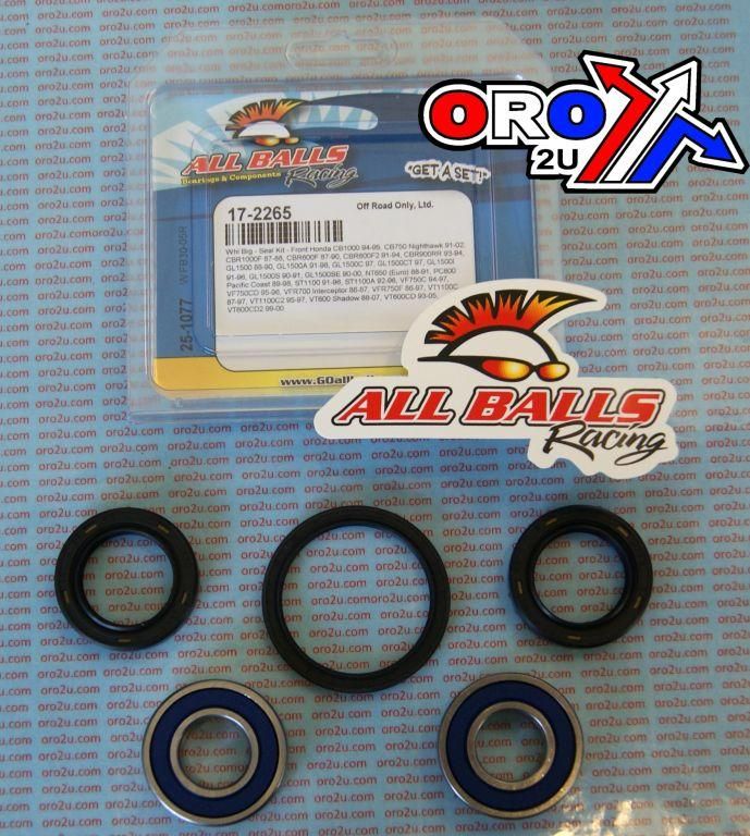 WHEEL BEARING KIT FRONT 87-07 HON CB/CBR/GL/NT/ST/VF/VT, ALLBALLS 25-1077 ROAD - Image 2