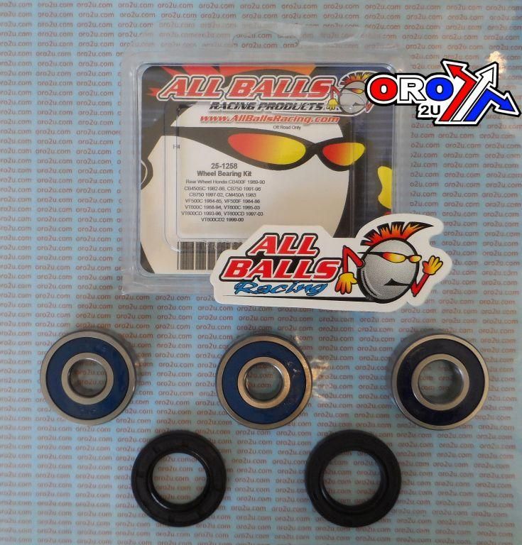 WHEEL BEARING KIT REAR 82-07 HON CB/CBR/CM/VF/VT, ALLBALLS 25-1258 ROAD - Image 3