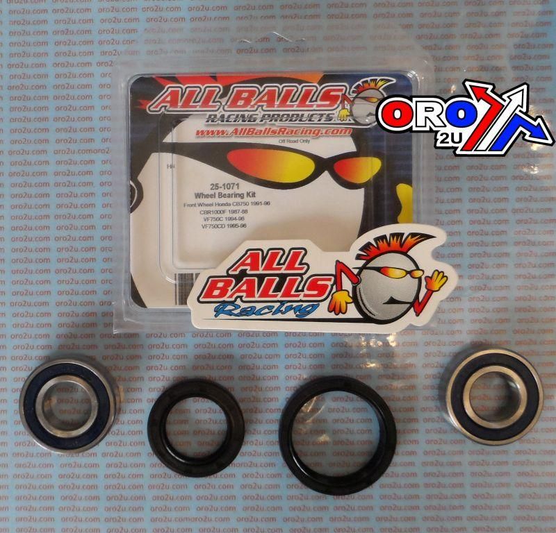 WHEEL BEARING KIT FRONT 88-91 HON NTV600, ALLBALLS 25-1071 ROAD - Image 3