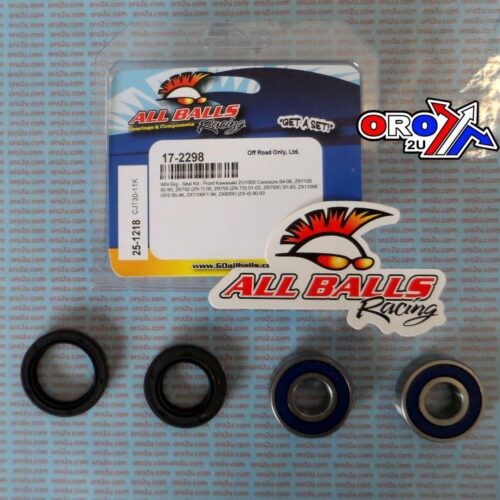 WHEEL BEARING KIT FRONT 90-11 KAW ZG/ZR/ZX/ZEPHYR 600-1100, ALLBALLS 25-1218 ROAD