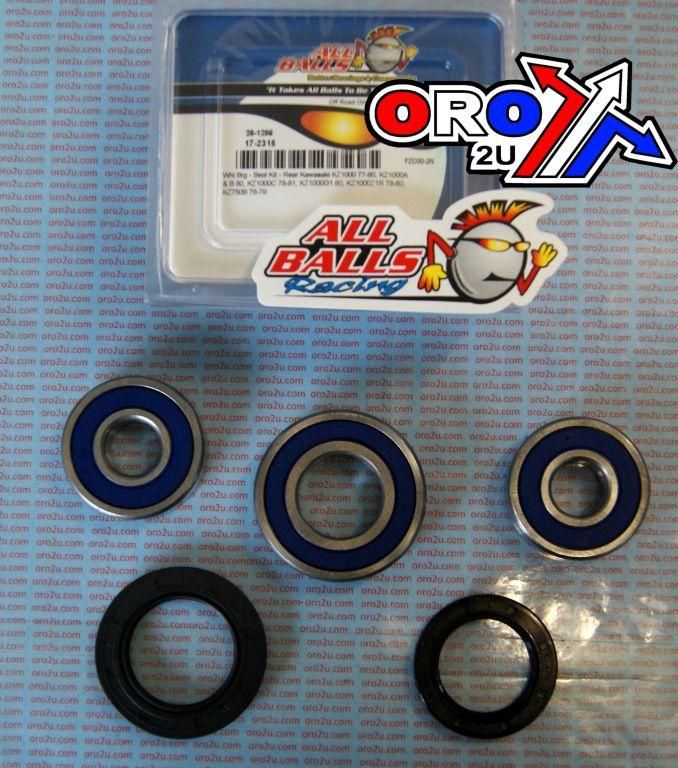 WHEEL BEARING KIT REAR 76-81 KAW KZ750-1000, ALLBALLS 25-1286 ROAD - Image 3