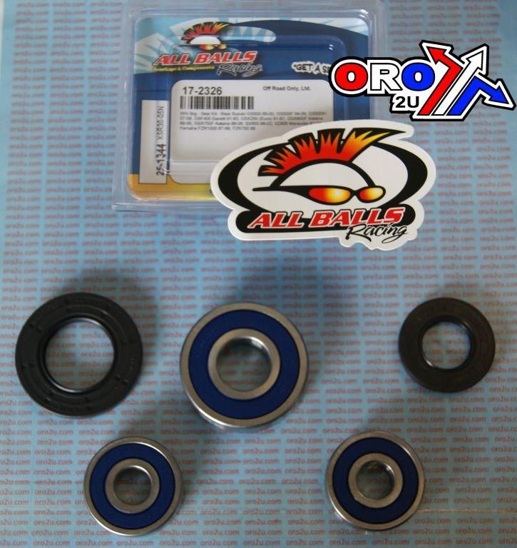 WHEEL BEARING KIT REAR 87-20 YAM FZR/SUZ GS/GSF/GSX/GW/SV/VZ, ALLBALLS 25-1344 ROAD