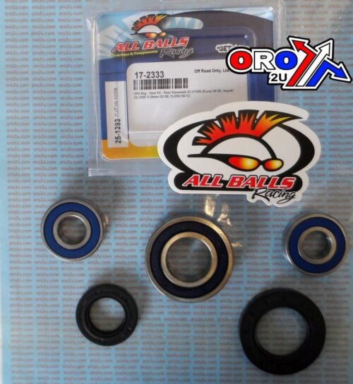 WHEEL BEARING KIT REAR 02-21 KAW KLV1000/SUZ DL650/1000, ALLBALLS 25-1393 ROAD