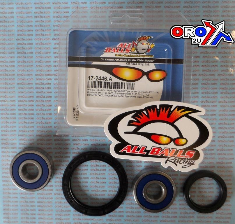 WHEEL BEARING KIT FRONT 01-16 TRIUMPH TIGER/THRUX/SCRAMB/BONNY, ALLBALLS 25-1585 ROAD - Image 3