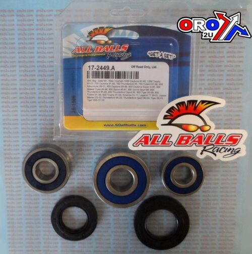 WHEEL BEARING KIT REAR 91-07 APRILIA/TRIUMPH, ALLBALLS 25-1586 ROAD